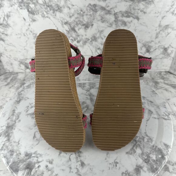 Laidback London Kemle Sandal Pink Embroidered Taupe Leather Sport Strap Boho - Picture 5 of 7